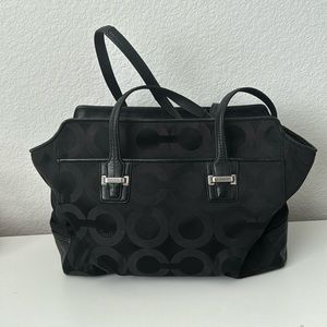 Black cloth Coach purse